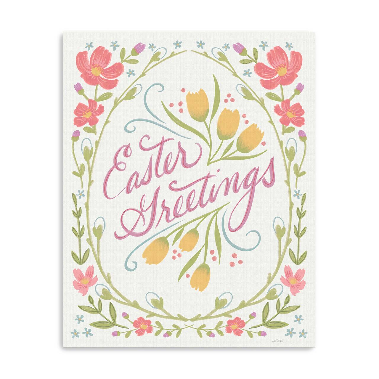 Lumaprints Easter Greetings I Light Canvas Giclée Art